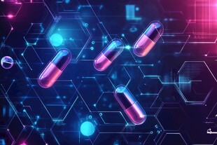 科技感医药胶囊未来场景