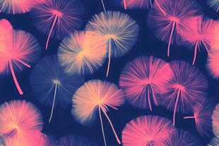梦幻蒲公英绚丽图案背景