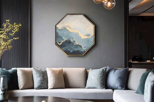 现代客厅的艺术挂画装饰