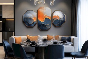 现代客厅的艺术装饰挂画