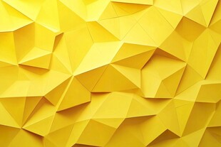 黄色立体几何折纸背景
