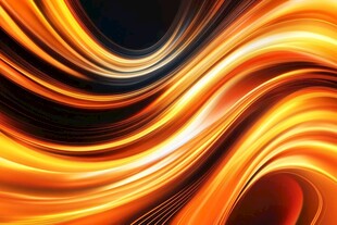 动感橙黄流光线条背景图
