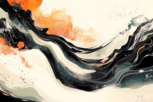 水墨动感抽象艺术画作