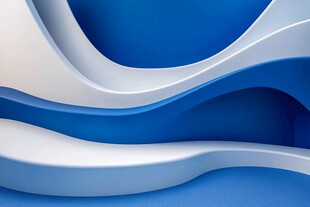 蓝白渐变流体抽象背景图