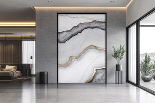 现代简约风大理石纹理玄关