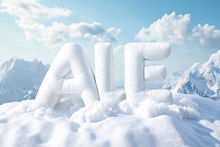 雪地中的AIE立体字母