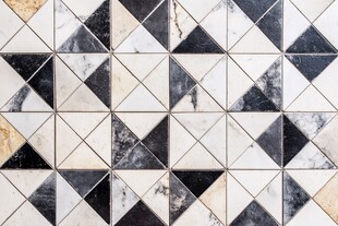 黑白几何大理石瓷砖图案