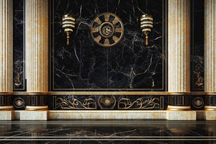 豪华黑金风墙面装饰设计