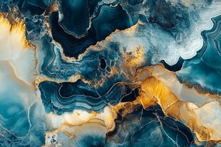 梦幻蓝金大理石纹理图案