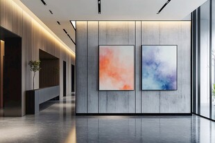 现代走廊艺术挂画装饰