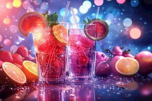 缤纷果味鸡尾酒 视觉盛宴