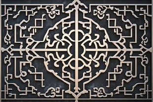 中式镂空雕花金属装饰板