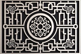 中式传统镂空花纹装饰图案