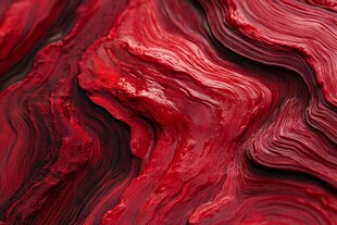 红色流动纹理艺术画面