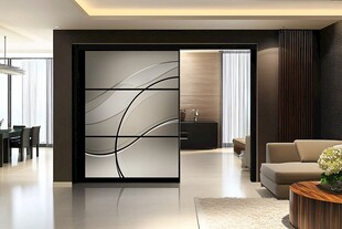 现代简约风格客厅移门设计