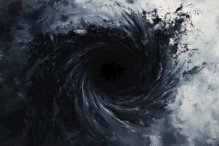 黑暗漩涡风暴抽象艺术图