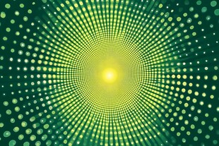 绿色放射点状渐变背景图