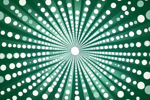 绿色放射波点抽象背景图