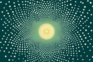 抽象圆点放射状视觉图案