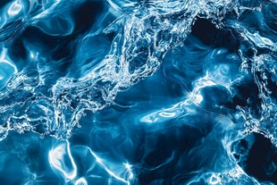 蓝色灵动水波纹理画面