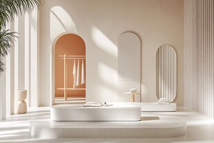 简约现代风格的优雅浴室空间