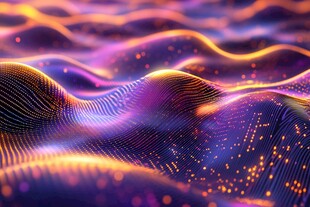 梦幻炫彩数字波浪纹理