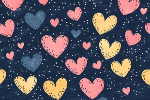 爱心图案背景 温馨浪漫风