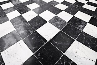 黑白方格大理石地面纹理