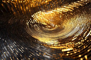 金色旋涡光影特效画面