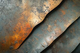 生锈金属板纹理背景图