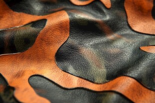 迷彩皮革纹理特写