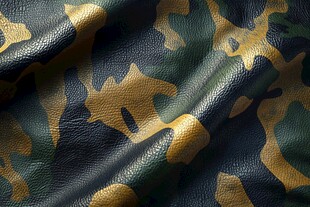 迷彩皮革纹理特写