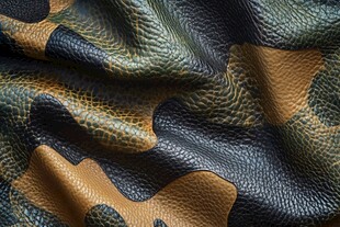 迷彩纹理皮革特写