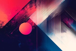 炫彩几何抽象艺术背景图
