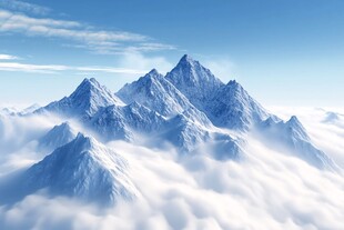 云端雪山壮丽美景