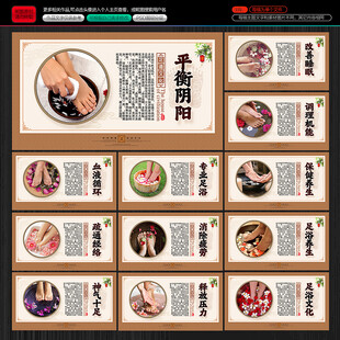 足疗足浴文化展板