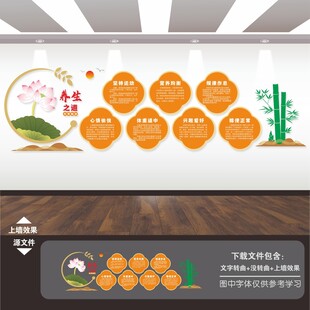 长寿秘诀四季养生之道中医文化墙