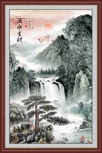 国画江山如画山水画