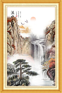 鸿运当头山水画