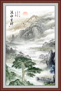 玄关山水 竖幅玄关装饰画
