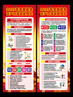 安全生产月X展架