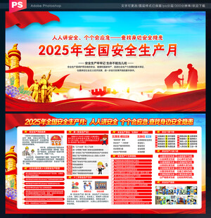 2025年安全生产月展板