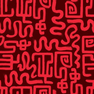 红色阿拉伯文字图案背景