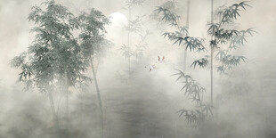 水墨竹林