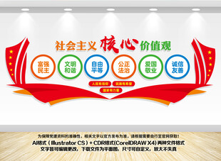 社会主义核心价值观宣传墙