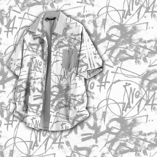 涂鸦字母衬衫