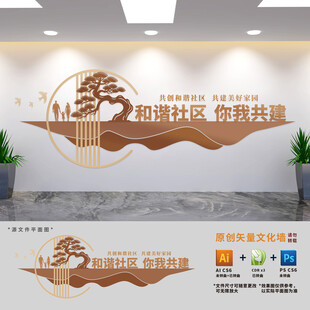 和谐社区建设文化墙