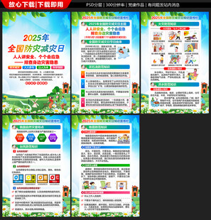 2025年防灾减灾日展板