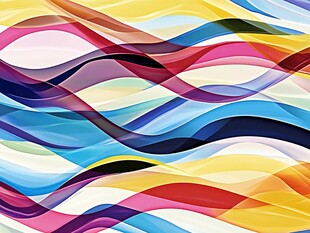 彩色动感曲线抽象背景图
