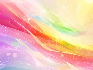 梦幻彩色流动线条背景图